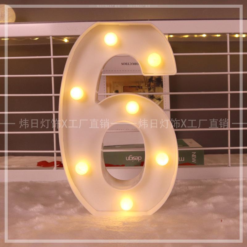 16cm Letters with Led Warm Light  Alphabet Letter Number Night Light Home Christmas Letters Birthday Party Supplies Decoration