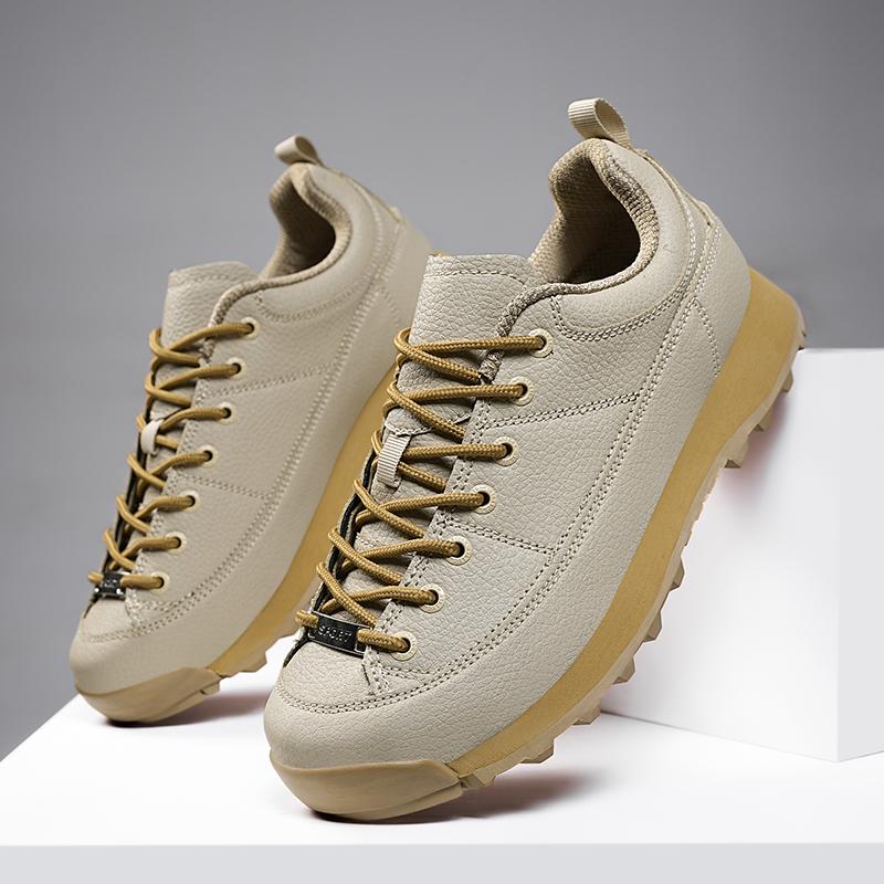 Fashion Outdoor Leather Mens Sneakers Fashion Trend Casual Shoes Leisure Walk Male Treking Footwear Travel Tenis Masculino Walking Shoes