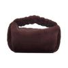 Alexander Wang Solid Crystal-Embellished Faux Fur Headband Zipper Closure Handbag  Small Size Women's Burgundy