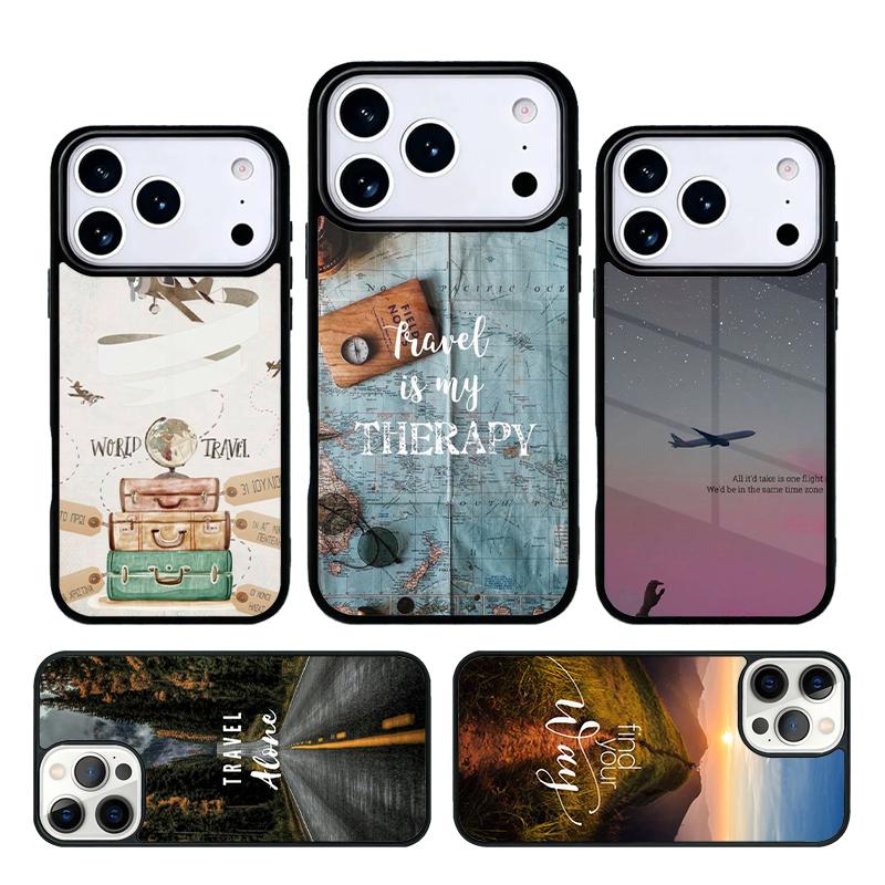 Travel inspiration soft Phone Case For iPhone 17 AIR 16 Pro Max 15 14 Pro 11 12 13 Shockproof Silicone Cover