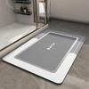 Non Slip Super Absorbent Stain Resistant Quick Dry Thin Bath Rug-Bath Mats for Bathroom Floor Bathtub Vanity-Bathmat Bath Rug Easy Care-17"x27" Grey