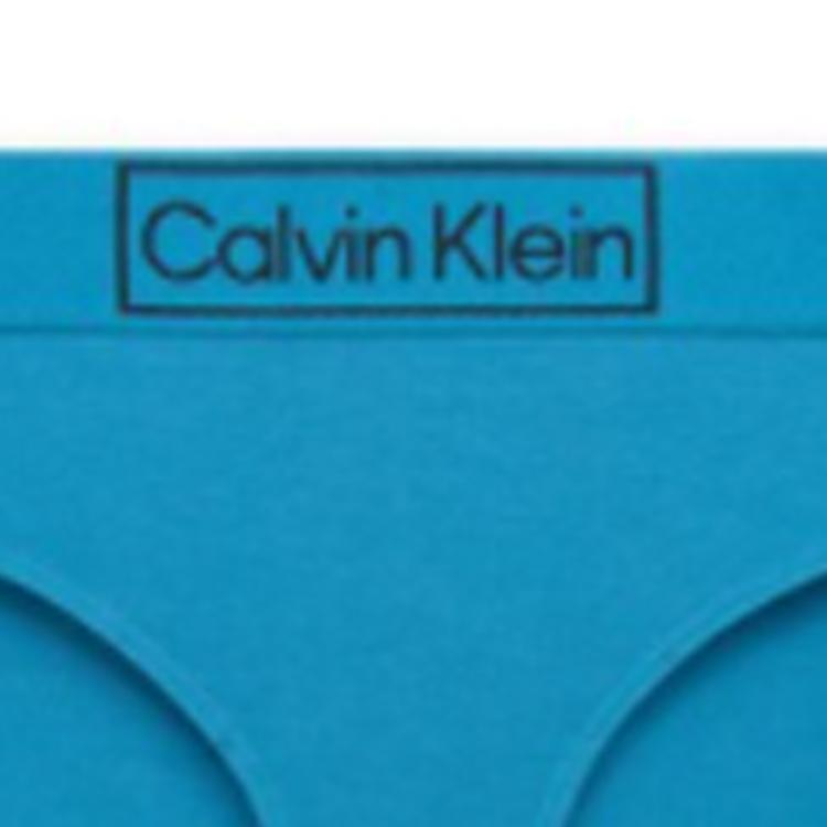 Calvin Klein Solid Color Letter Jacquard Half Coverage Triangle Underwear Women underwear Blue QF6777AD-CX3