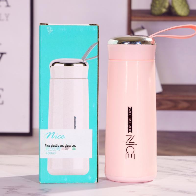 Shatterproof Double-Layer Glass Tea Cup with Printed Logo - Portable & High-End Design