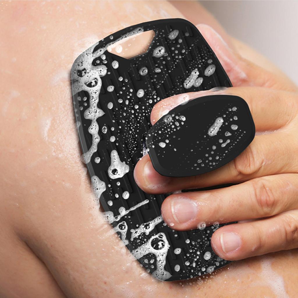 Soft Silicone Exfoliating Brush Cleanser Manual Body Cleansing Care Scrubber Shower Gentle Massage Bath
