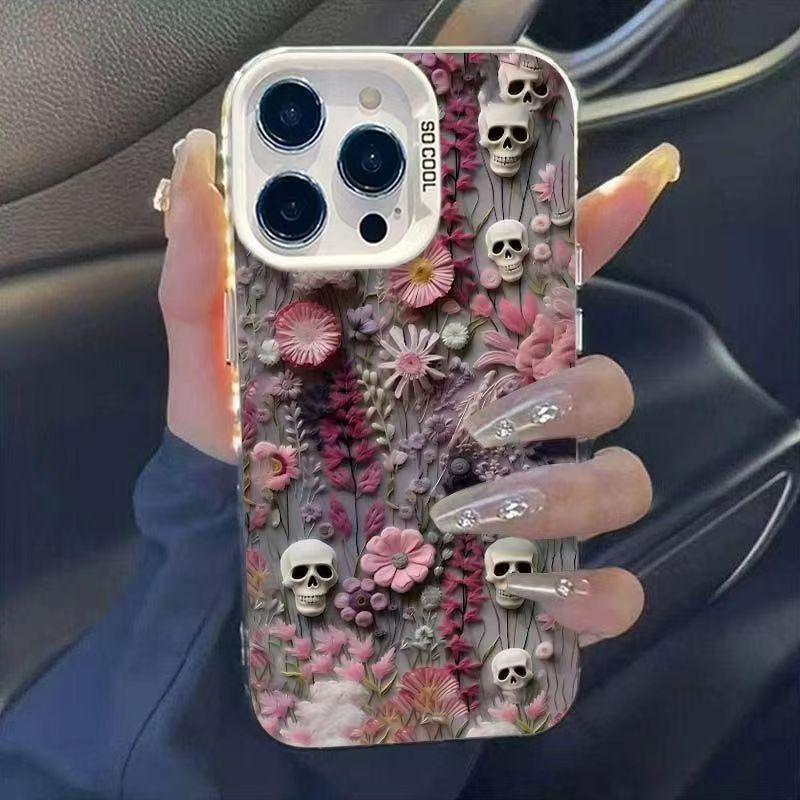 Skull Rose Case for Apple 2017 New Phone Case, iPhone 15 Pro, Premium 16 Pro, Export 14, Creative 13