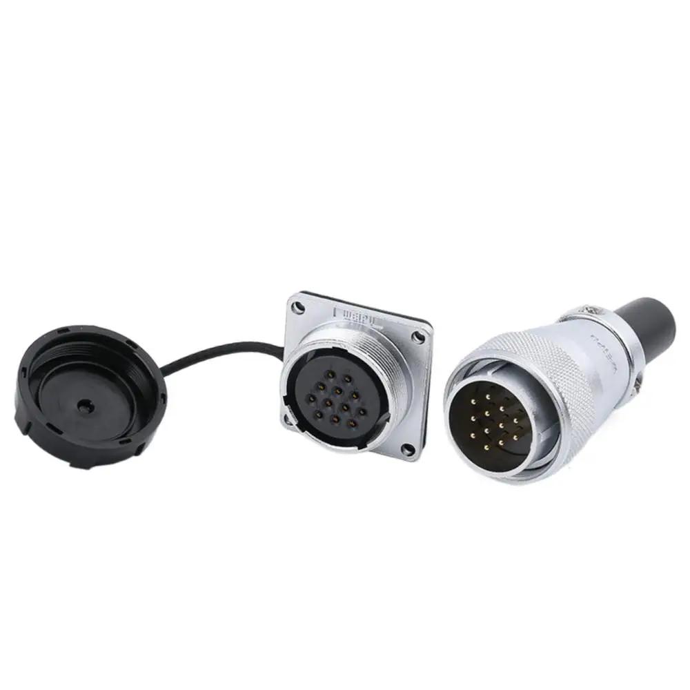 WEIPU WS28 Waterproof IP65 Electrical Connector 2-26 Pin M28 Auto Power Adapter For Solar LED Lighting Display Ebike Motorcycle