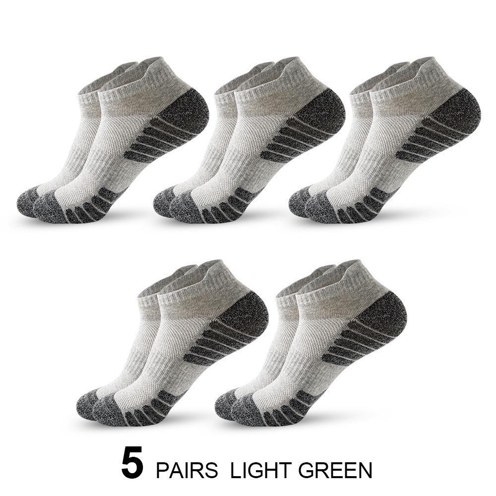Men's Breathable Cotton Sports Socks - Sweat-Absorbent Mesh for Running, Basketball, and Badminton.