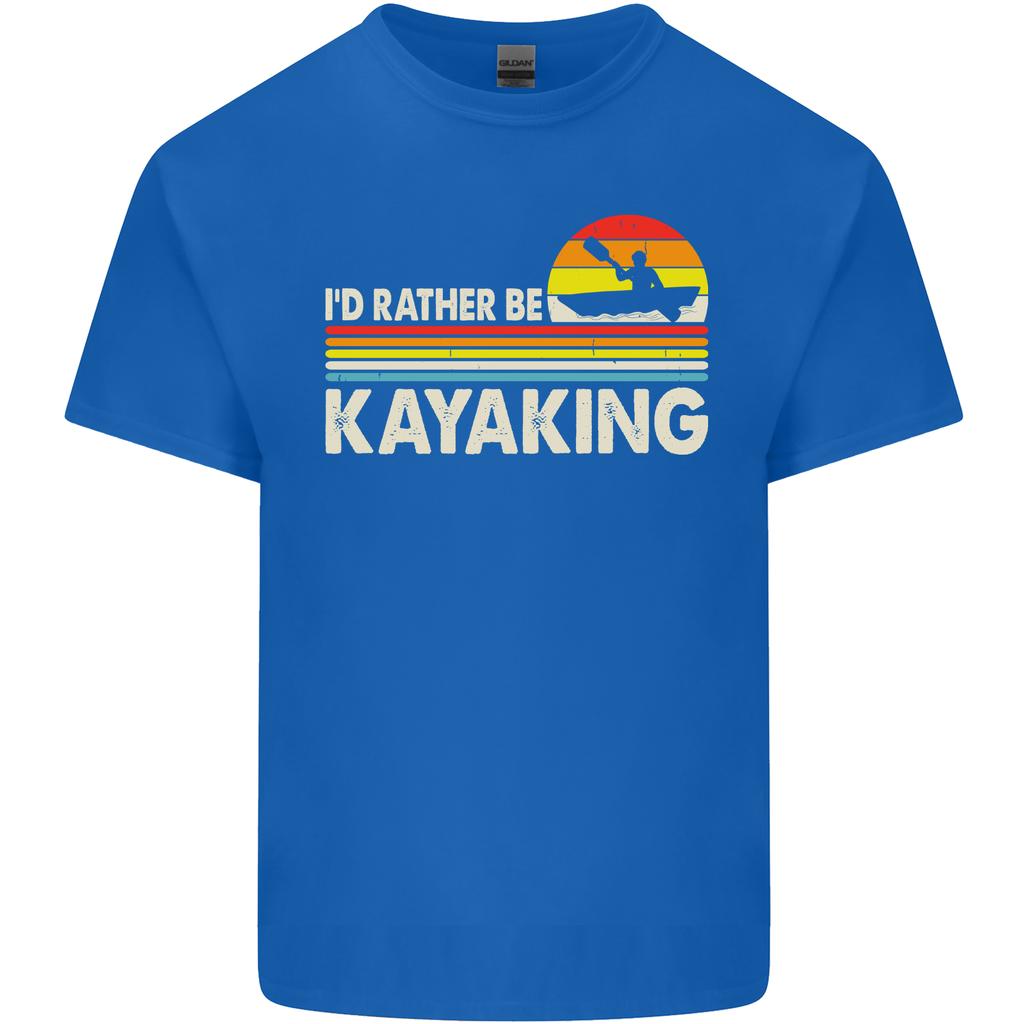 Id Rather Be Kayaking Funny Kayak Canoe Unisexs Light Cotton Tshirt