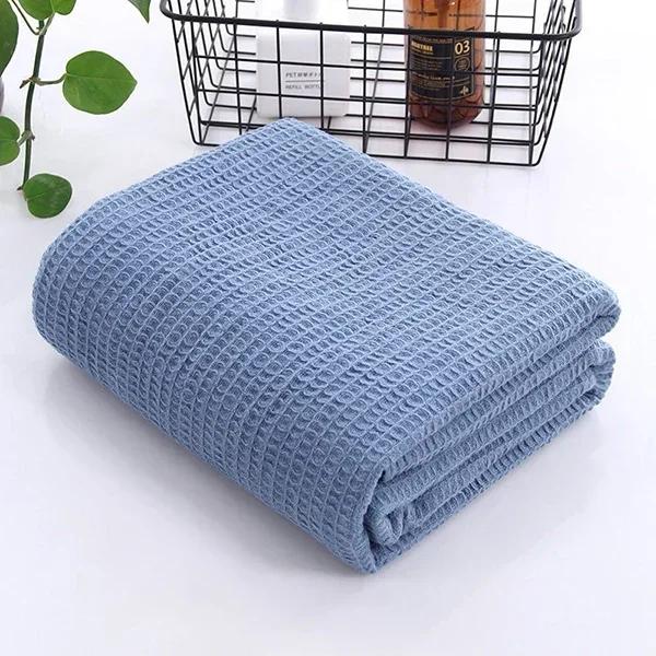 105x150CM Adult Waffle Bath Towel Body Towel Lady's Blanket 100% Cotton Men's Extra Large Beach Towel Free Shipping High Quality