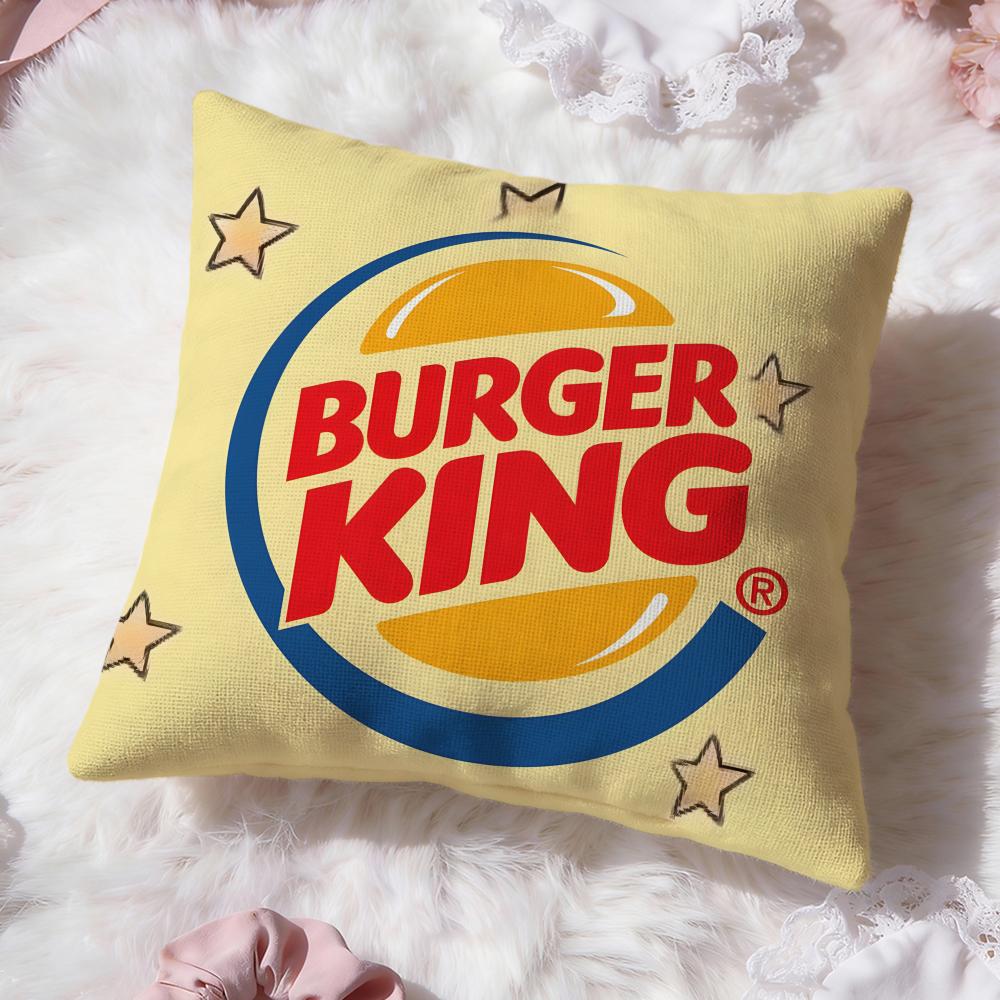 

fashion b-Burger King Cushion Cover Premium Comfort Reversible Pillow Cove -Two in One Design for Any Room & Car Interior 30cmx30cm