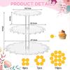 4 Tier Acrylic Cupcake Display Stand with Lace Edge Clear Food Safe Display for Various Celebrations and Gatherings