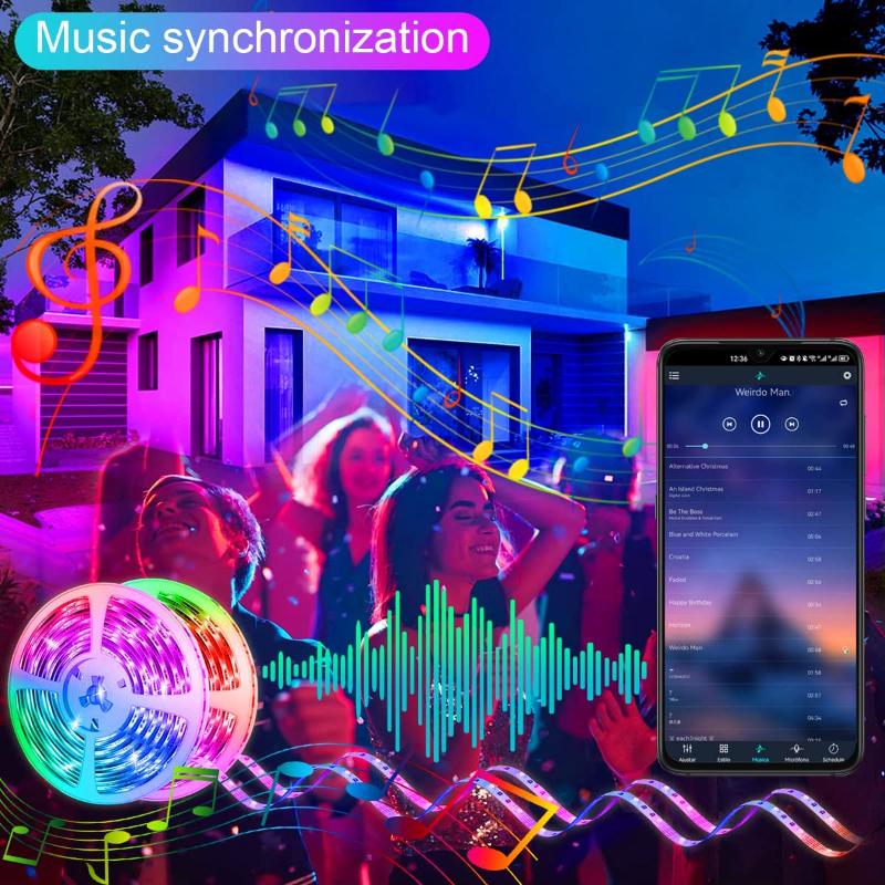 Smart  44 Key Bluetooth 5050 LED Strip Lights Infrared Control RGB5050 Flexible 5V Neon Ice Lighting Lamp for Bedroom Decoration TV Backlight