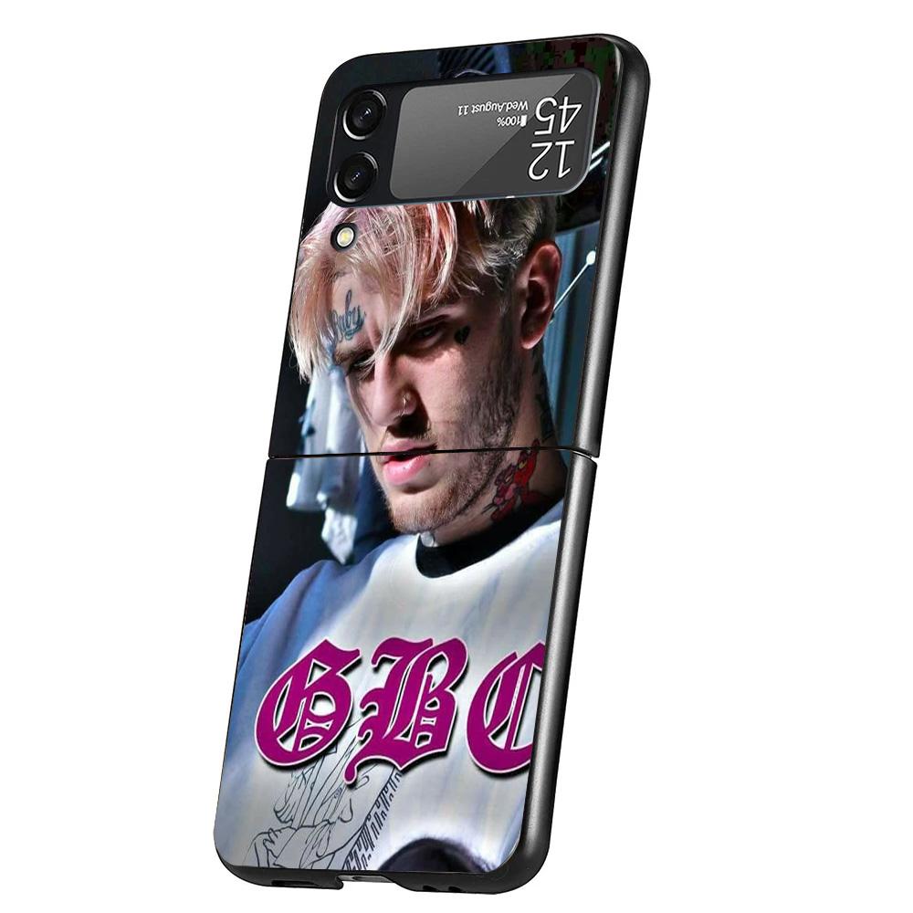 Lil Peep Singer Case Phone Cover for Samsung Galaxy Z Flip 6 5 4 3 5G ZFlip6 ZFlip5 ZFlip4 ZFlip3 Black Hard Trend Fundas