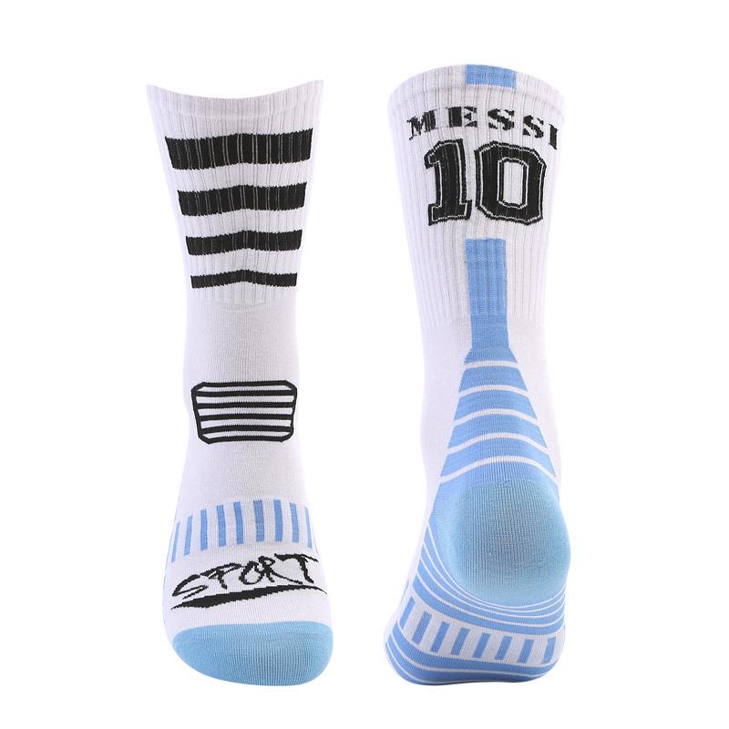 Men's Mid-Length Thin Football Socks - Sweat-Wicking, Wear-Resistant, New Club World Cup Design