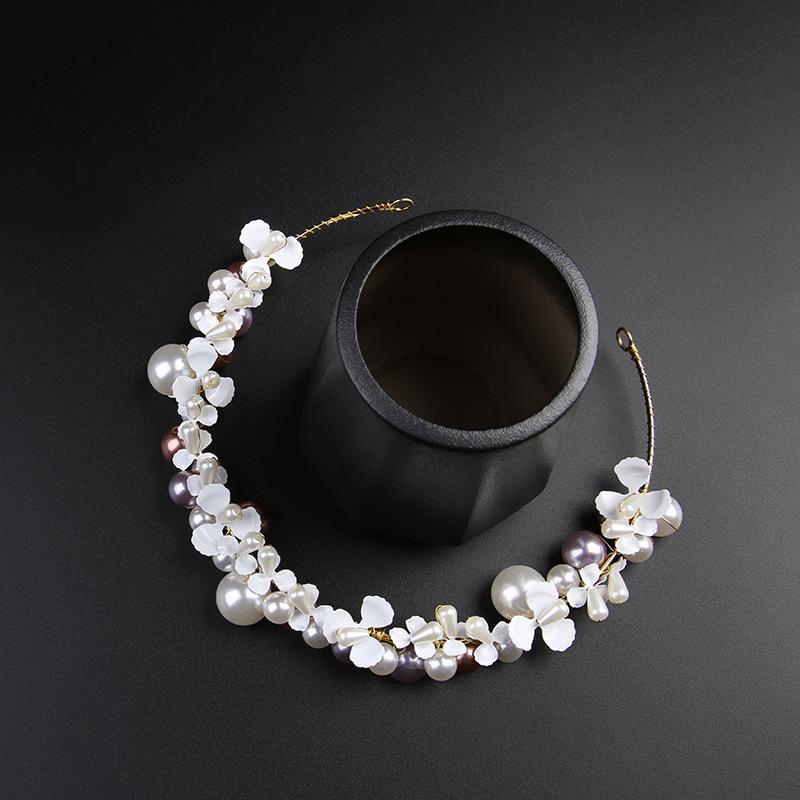 Rhinestone pearl high-end hair band bridal wedding crown headgear headband accessories