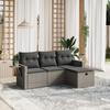 VidaXL Garden Lounge Set with Cushions 4 Pcs, Patio Sofas, Patio Furniture Set, Outdoor Furniture, Grey 3263756