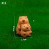 Mini Capybara Figure Ornament Desk Accessories Automotive Car Interior Ornament Resin Figure Miniature Model Animals Decoration