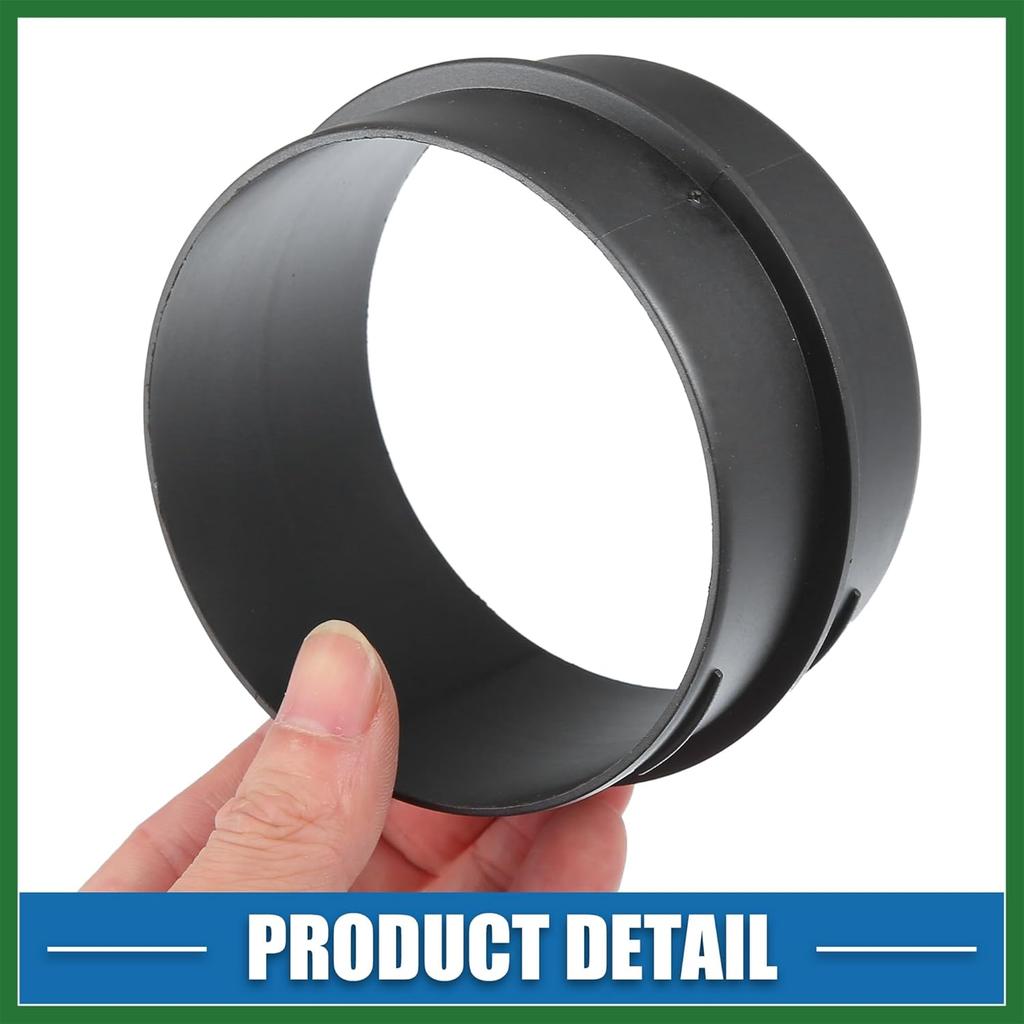 Motoforti Car Air Ducting Connector Straight Air Heater Duct Joiner Connector Pipe 3.54'' 90mm OD Black Long-lasting