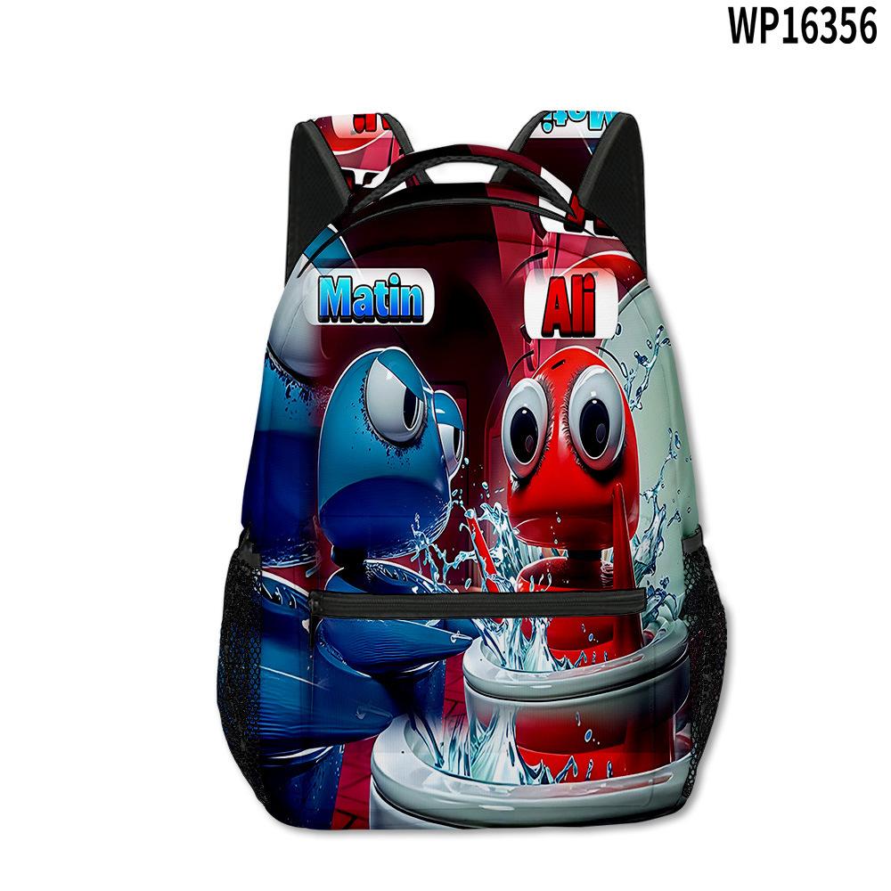 Classique Populaire Nouveauté R.E.P.O repo Étudiant Cartable Sac à Dos Cahier Sacs à Dos Impression 3D Oxford Imperméable Sacs à Dos de Voyage Garçons/Filles