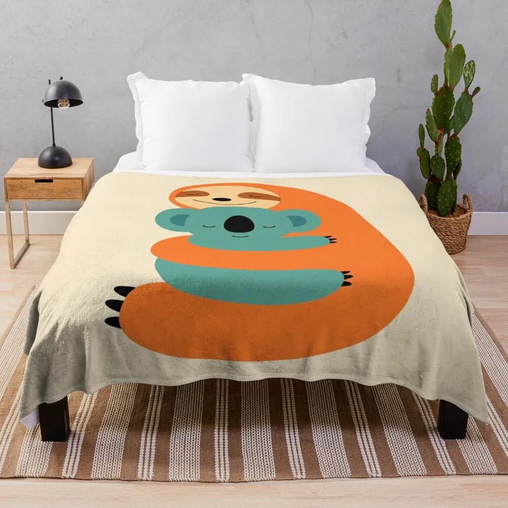 Sloth Flannel Throw Blanket Cute Animals Pattern Blanket for Kids Girls Boys Gifts Warm Lightweight Super Soft for Bed Couch