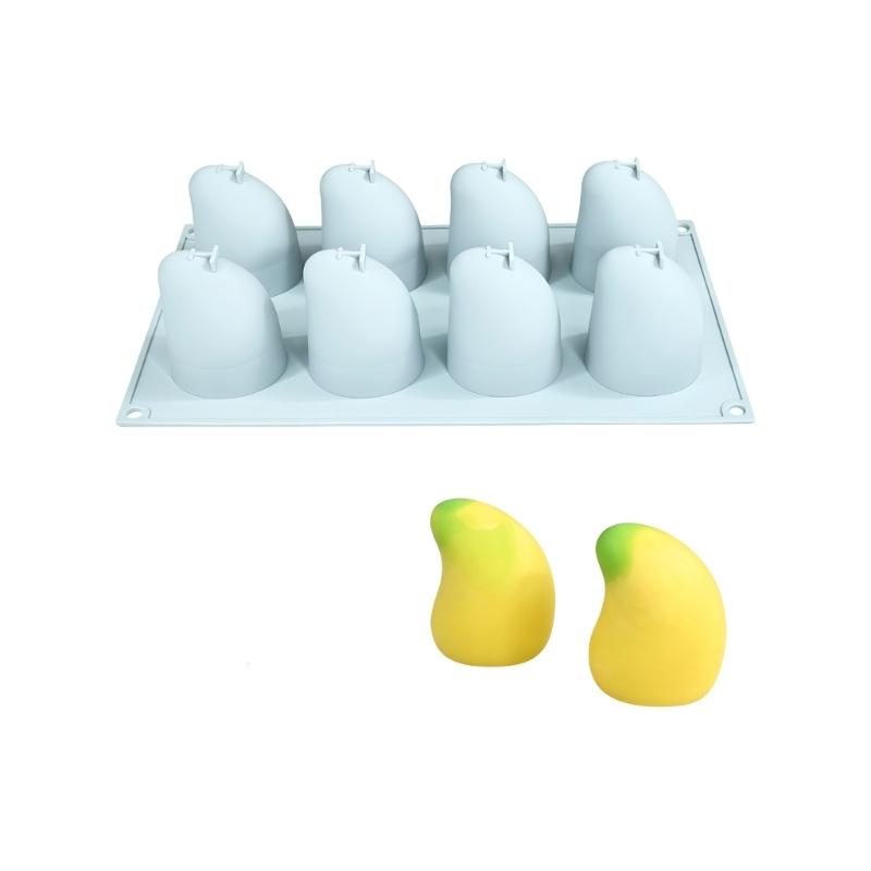 Multipurpose 3D Mangos Shape Silicone Molds For Creating Mousse Cakes Pastry Ice Cream And Chocolate Treats Baking Tray