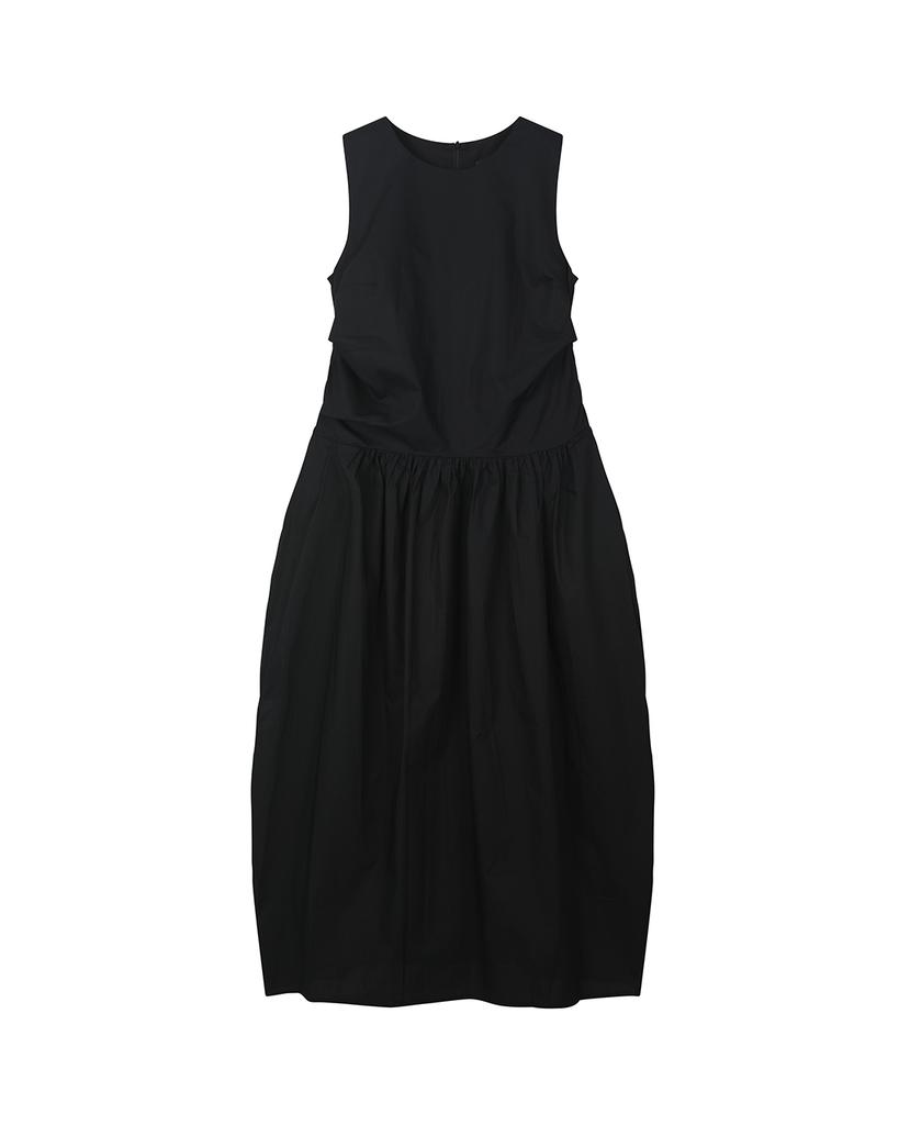 Akeumueo Blank Cotton Dress Black