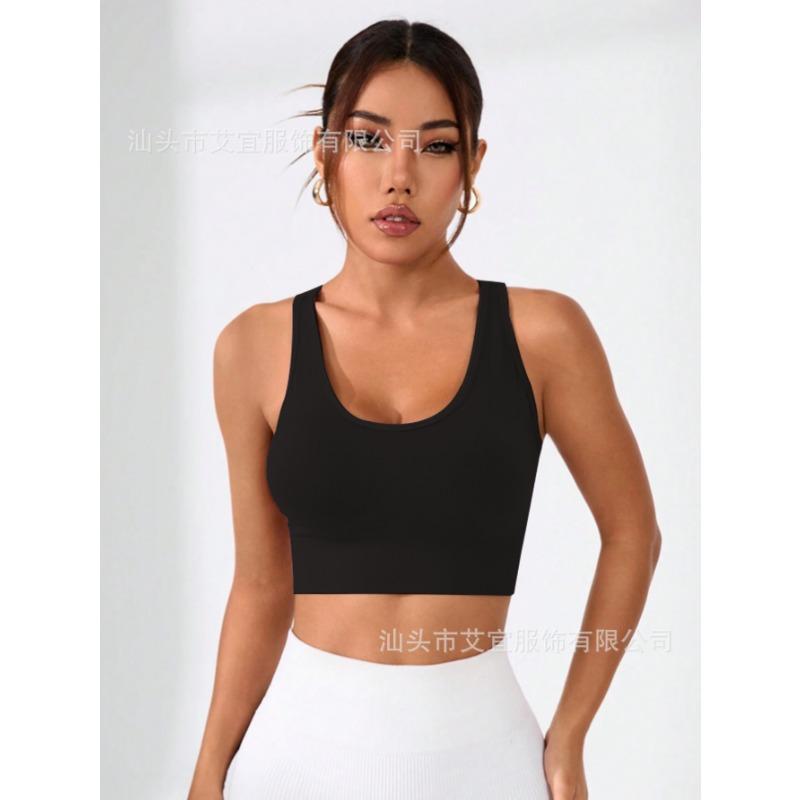 Nahtloser Bügelloser Gepolsterter Sport-BH Stoßfest Schnelltrocknend Für Damen Fitness Workout