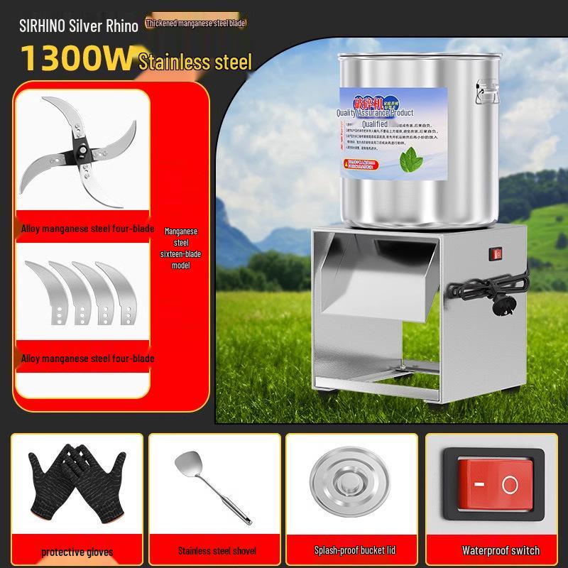 Gemüseschneider & Geflügelfutter-Mühle aus Edelstahl