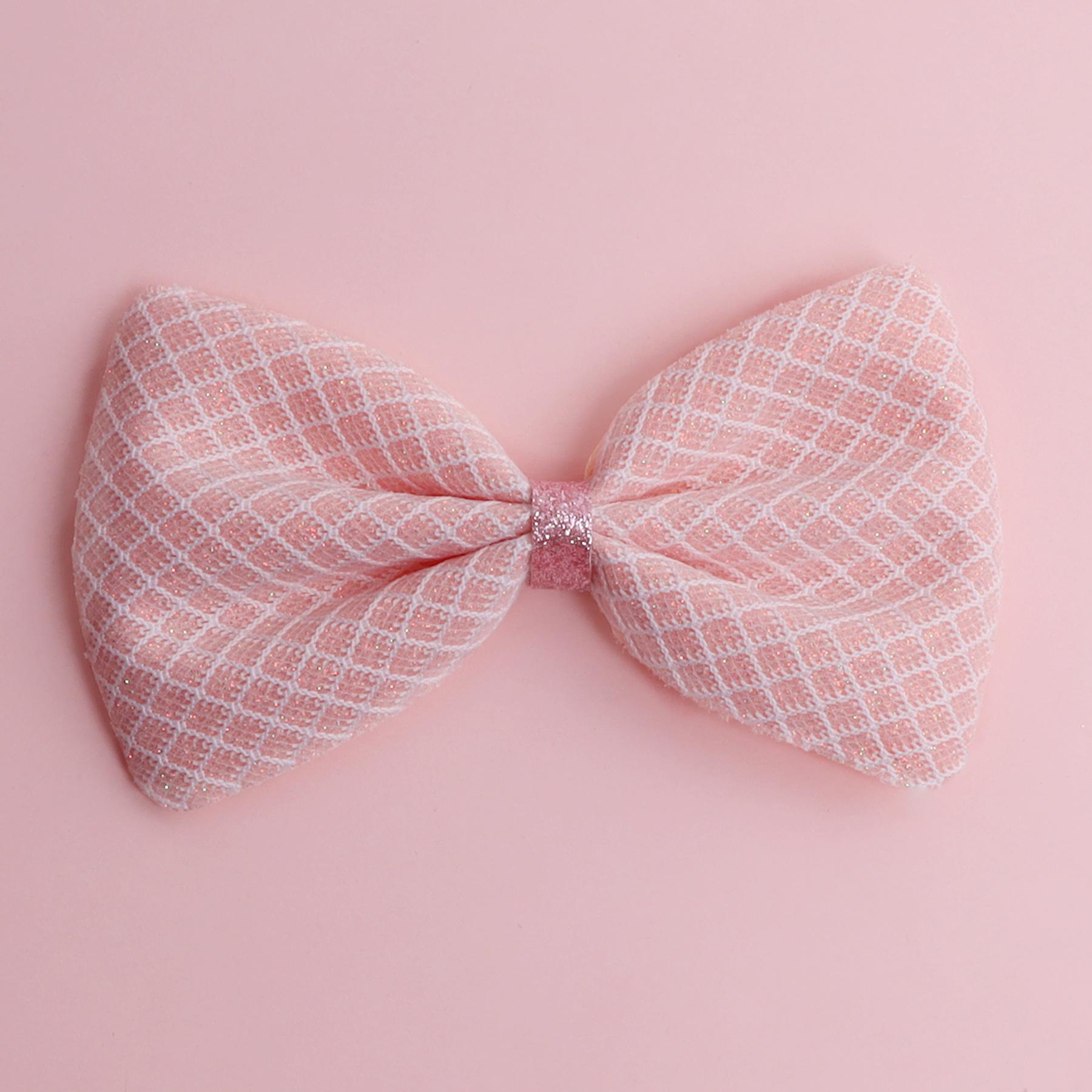 Plaid Fabric Bow Tie and Waistband Hair Accessories Kit