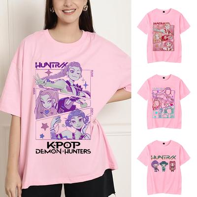 Modă Anime KPop Vânătorii de Demoni Topuri de Vară Tricou Rumi pentru Bărbați Femei Cadou Perfect pentru Fani Tricouri Noi Coreene Ulzzang