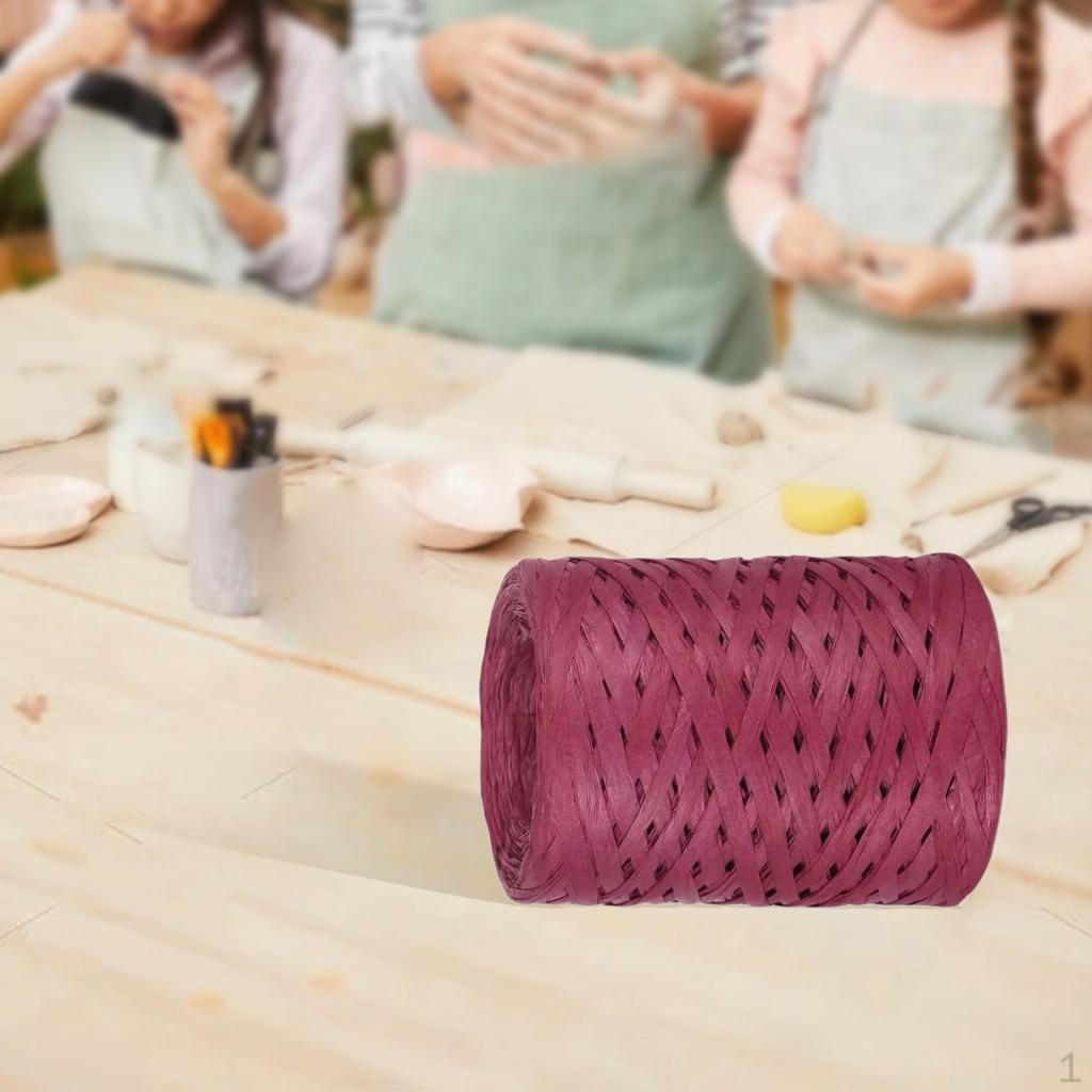 200M Raffia Twine Paper Rope for Craft Projects and Gift Wrapping