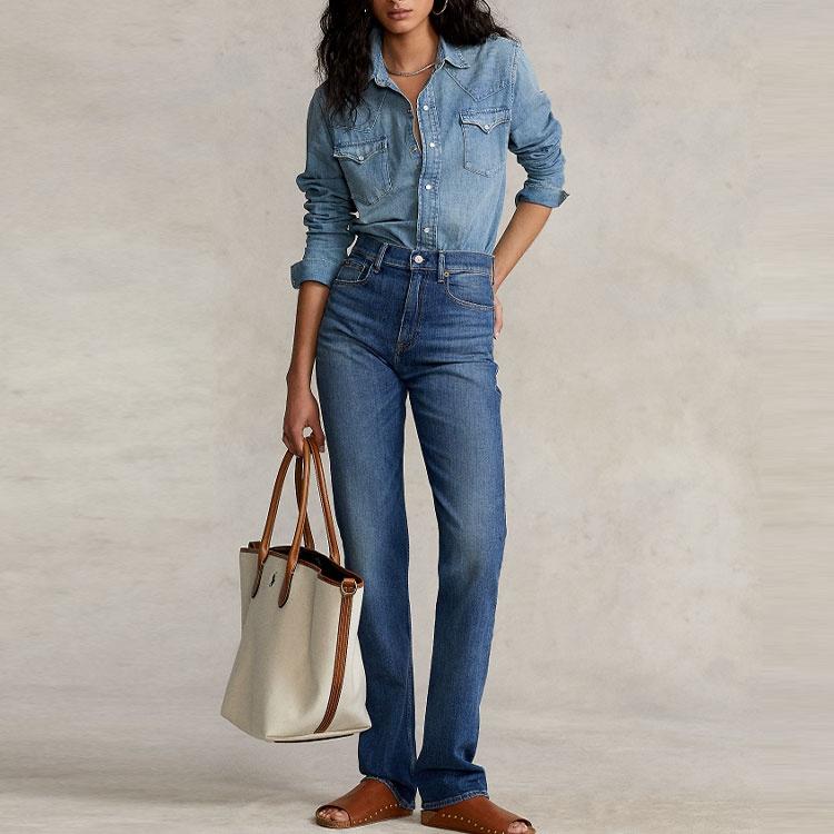 Polo Ralph Lauren FW22 Jeans Women's Dark Blue WMPODNMNA020011-400
