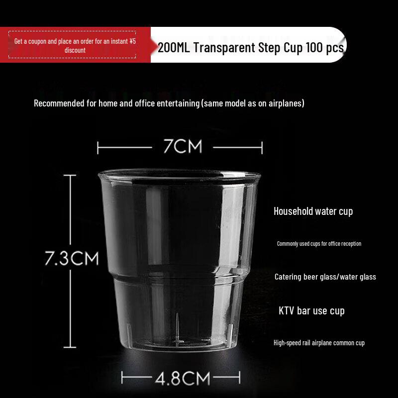 Chixing Heavy-Duty Disposable Plastic Cups