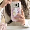 Polka Dot Bear Rabbit Magnetic Stand Case for iPhone 17 Pro Max / 16 / 15 / 14 - Girly Design