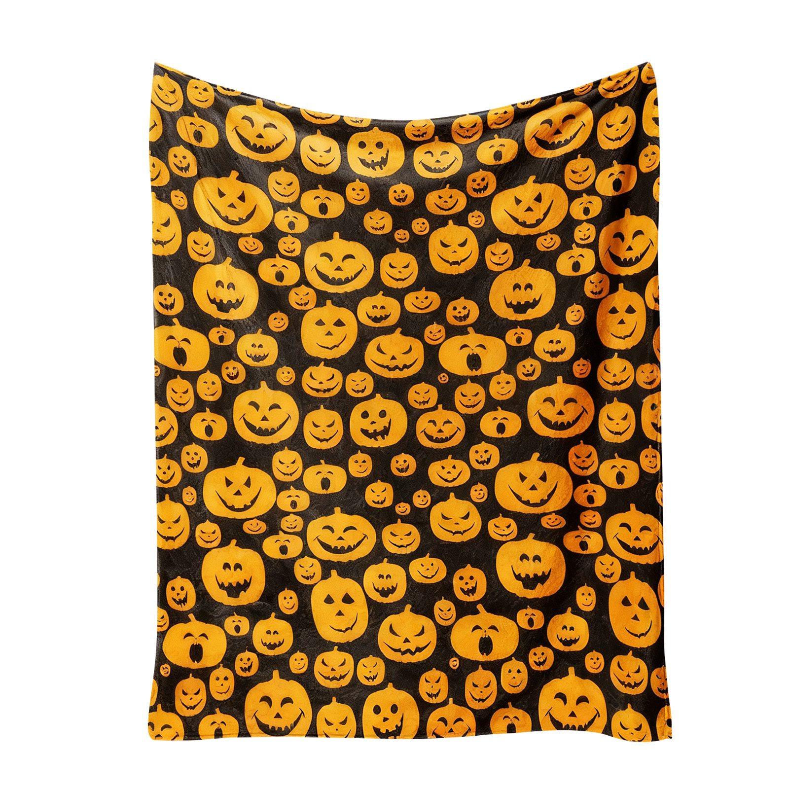 

Halloween Throw Blanket: Spooky And Fun Family Pumpkin Print Velvet For Sofa Bed Couch Chair Dorm 0 70foot Halloween Decor For Home Halloween One Size