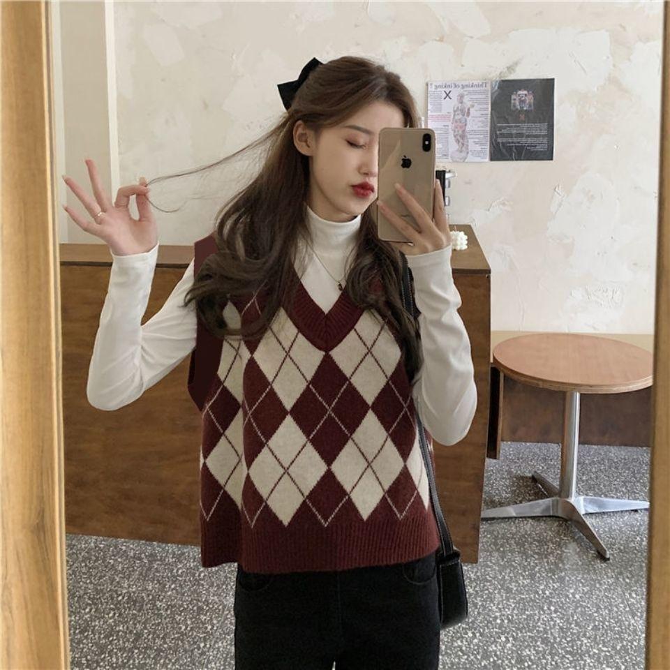 Pullover Vest Women Spring New Outer Wear Knitted Clip Vest All-match Vest Sleeveless Pullover Sweater Female Tops