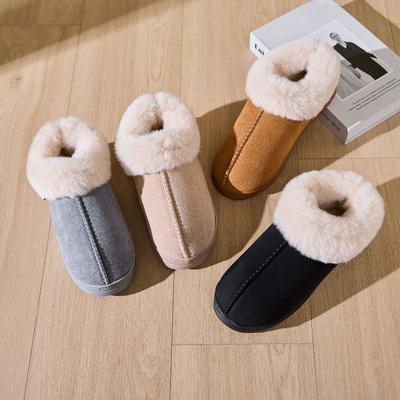 Cross-border Wholesale Bag Heel Thick-soled Snow Boots Velvet Outer Cotton Shoes Winter Couple Casual Home Non-slip Cotton Slippers