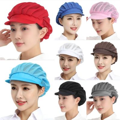 Dustproof Chef Work Hat Oil Resistant Cotton Material Food Preparation Cap Hair Drop Prevention Breathable Kitchen Work Cap