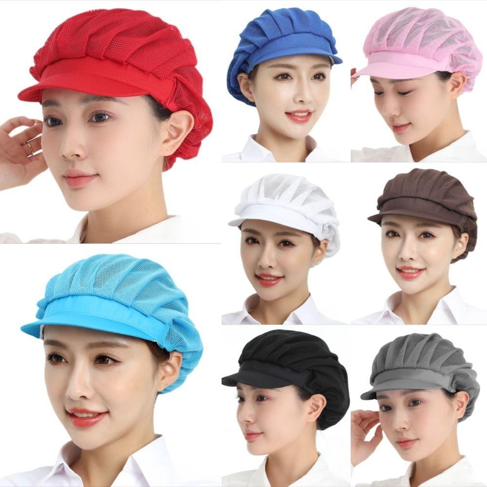 Oil Resistant Kitchen Work Cap Breathable Food Preparation Cap Chic Work Caps Food Handling