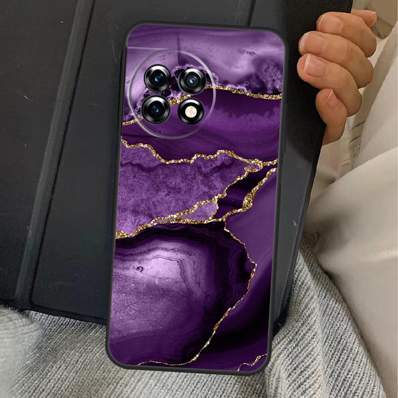 Teal Blue Gold Agate Marble Case For OnePlus 15 13T 13 12 11 13R 12R 10R 10T 8T OnePlus Nord 5 CE 3 4 Lite N20 N30 Cover