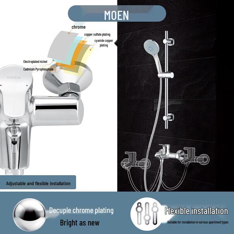 MOEN 5-Function Shower System with Hot & Cold Faucet