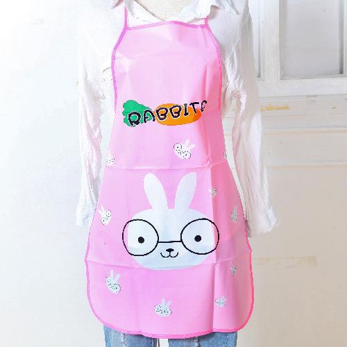 Korean Version of Cute Cartoon Printing Waist Adult Neck Apron Kitchen Oil-proof Cleaning Sleeveless Apron