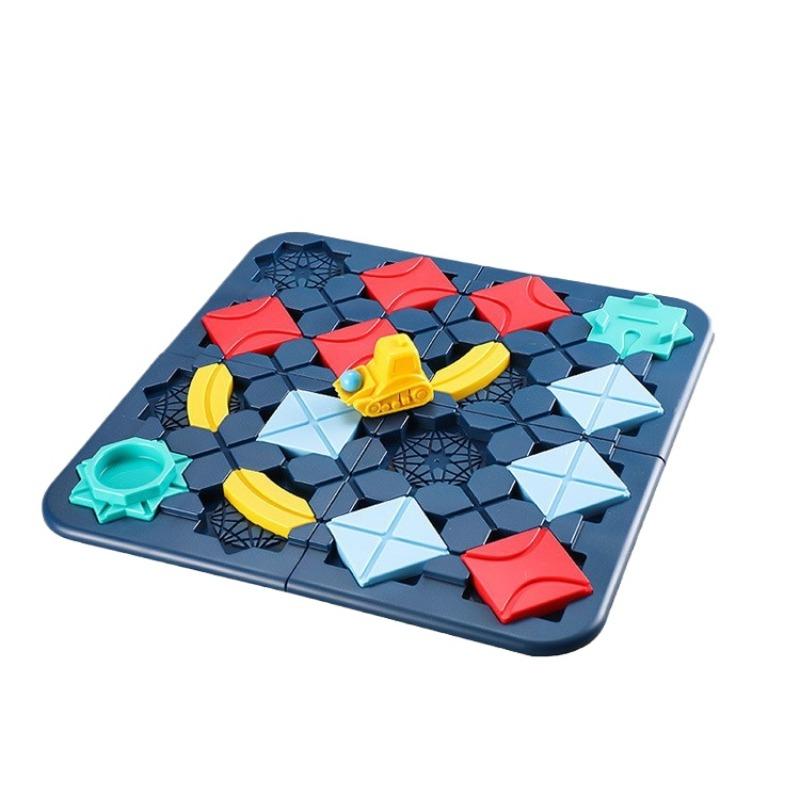 Kid Road Building  Maze Game 118 Challenge Logical Thinking Montessori Educational Puzzle Toy Builder Maze Racer Board Game Gift