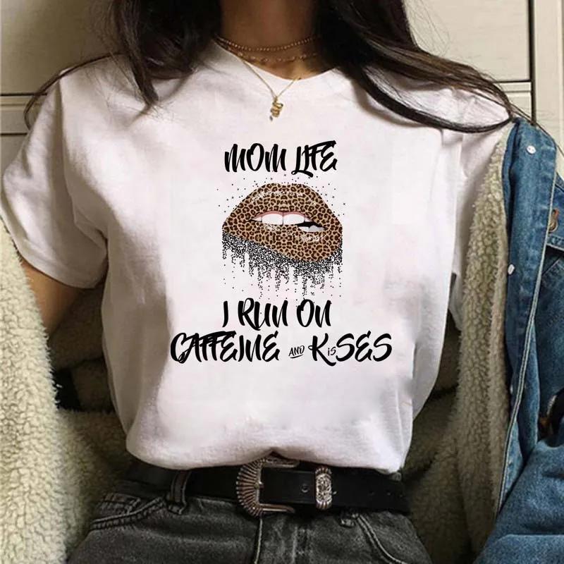 Unisex Summer Casual Tshirt Leopard Print Heart Cross Lightning Mom Life Faith Graphic Short Sleeve Female Fashion Tee Tops