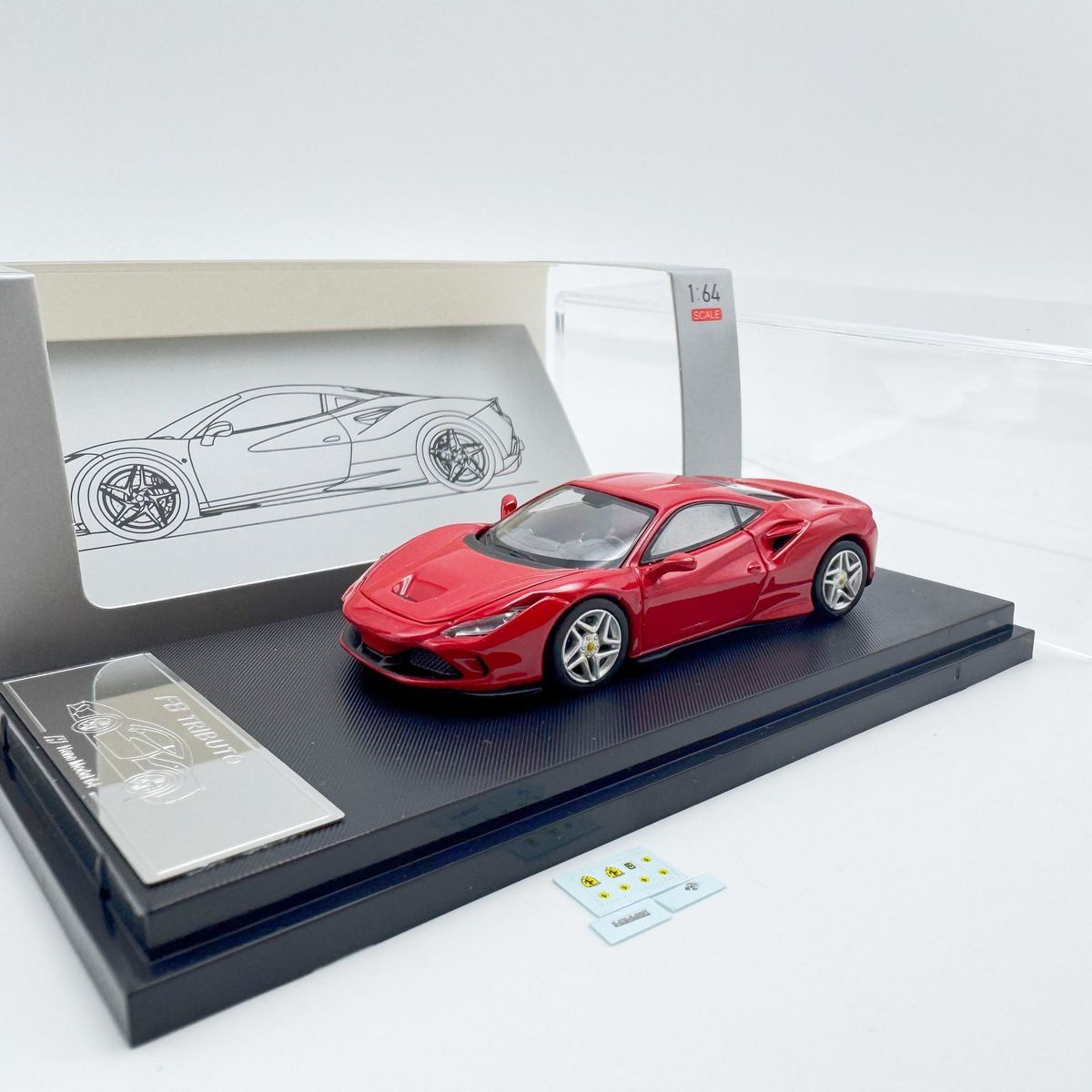 Hone Модель 1:64 F8 TRIBUTO Литой Автомобиль из Сплава и Игрушечные Транспортные Средства Модель Автомобиля Миниатюрная Масштабная Модель Автомобиля Для Детей красный