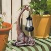 Söt Giraff Solcellslampa Trädgårdsstaty Djurfigur Lykta Giraffskulptur Djur Resin Staty Bakgårdskonst Hantverk Prydnad