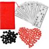 1set Wooden Bingo Game Interactive Family Gathering Bingo Cards Design and Portable for Fun Parties and Gatherings and Chess