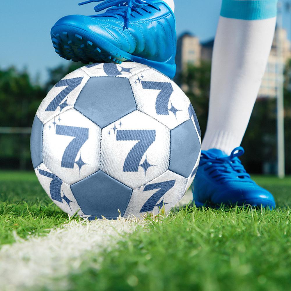 1pc Seven Stars Shine Bright Soccer Ball Size 5 Football Machine Sewn Indoor/Outdoor Universal Football Q103