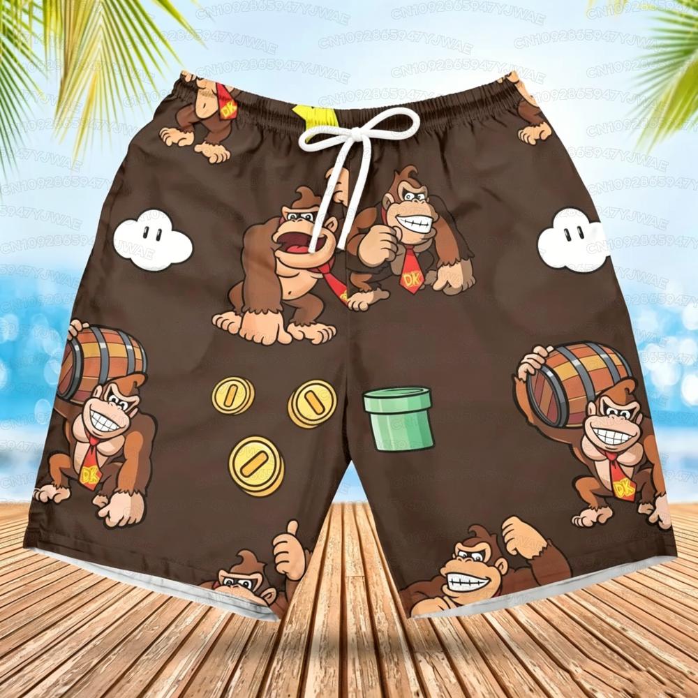 Summer Men's Women's Quick-Drying Beach Shorts Luigi Yoshi Printed Shorts for Beach Swimming Pools Gyms and Outdoor Sport
