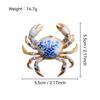 Metal Metal Pin 3D Relief Lapel Pin Gift Idea Crab Brooch  Hats